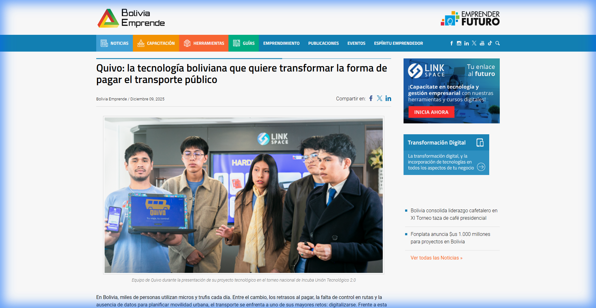 QUIVO: la tecnología boliviana que quiere transformar el transporte público